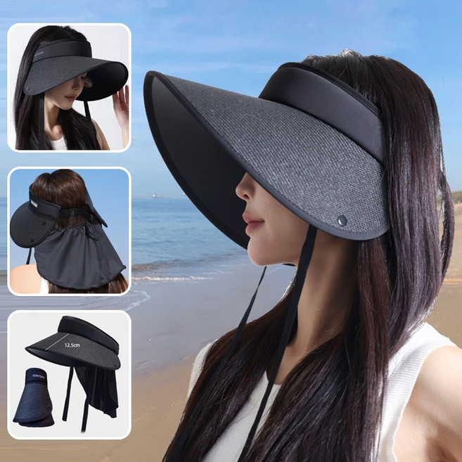 올라이프지 여름 골프 썬캡 모자 챙넓은 돌돌이 자외선 차단