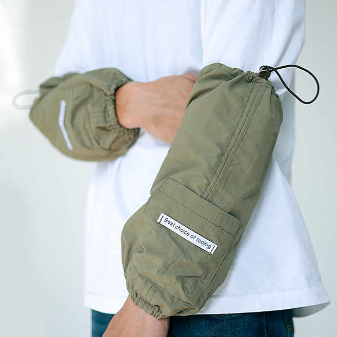 블리키 하이퀄리티 미술용 작업용 방수 팔토시, 카키