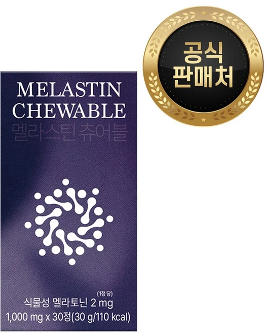 경성 멜라스틴 츄어블 1통 30일 식물성 멜라토닌 타트체리, 1개, 30정 - 쿠팡