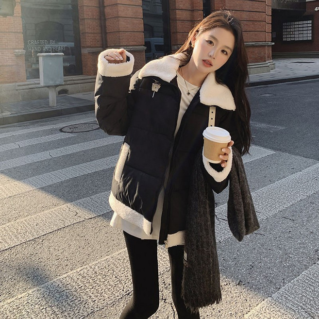 쩐쿠 여성 데일리 털안감 경량 패딩 K0285