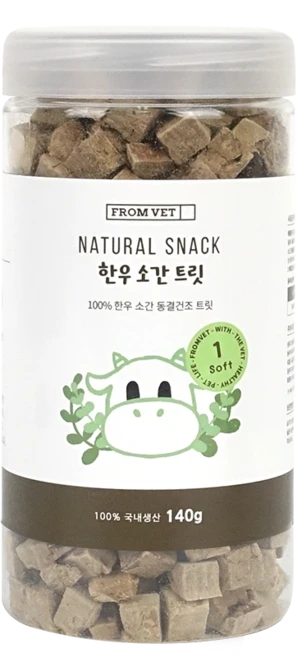 프롬벳 한우 간 동결건조 트릿 반려동물, 140g, 1개, 한우 소간 - 쿠팡