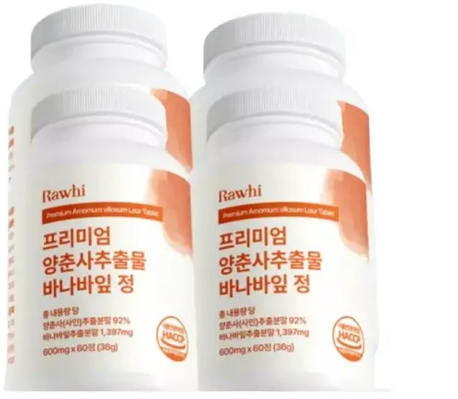라휘 프리미엄 양춘사추출물 바나나잎 정 600mg x 60정 x 4통, 1개