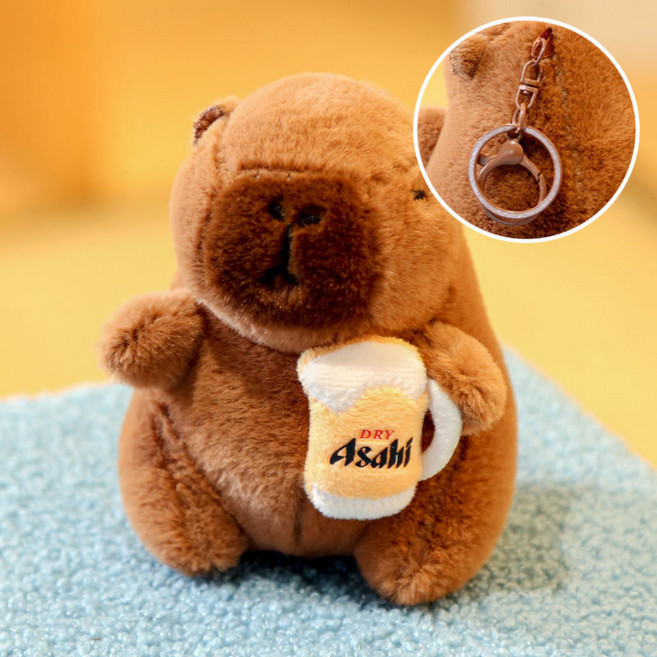 제이템 카피바라 인형 열쇠고리 키링, 생맥, 1개