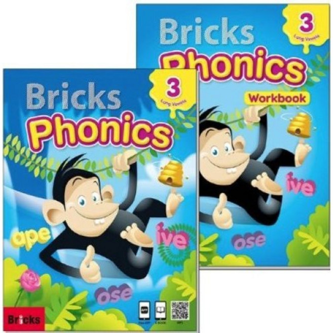 Bricks Phonics 브릭스 파닉스 3 교재 워크북 세트 (전2권), 초등학교 1학년