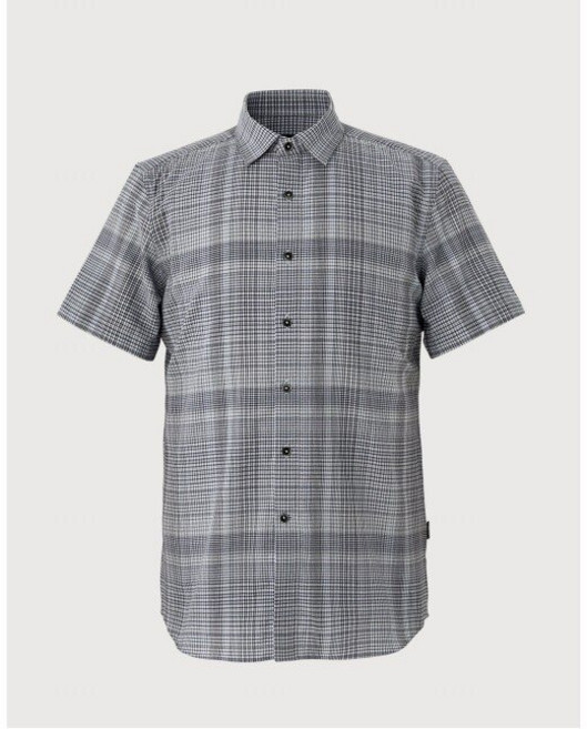 [INDIAN] 코튼 미니멀체크 그레이 셔츠_ MIUNSXM3371