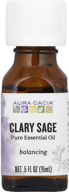 Aura Cacia 100% 순수 에센셜 오일 클라리 세이지 밸런싱 15ml (0.5 fl oz), AuraCacia100순수에센셜오일클라리세이지밸런싱15, 1개 - 쿠팡