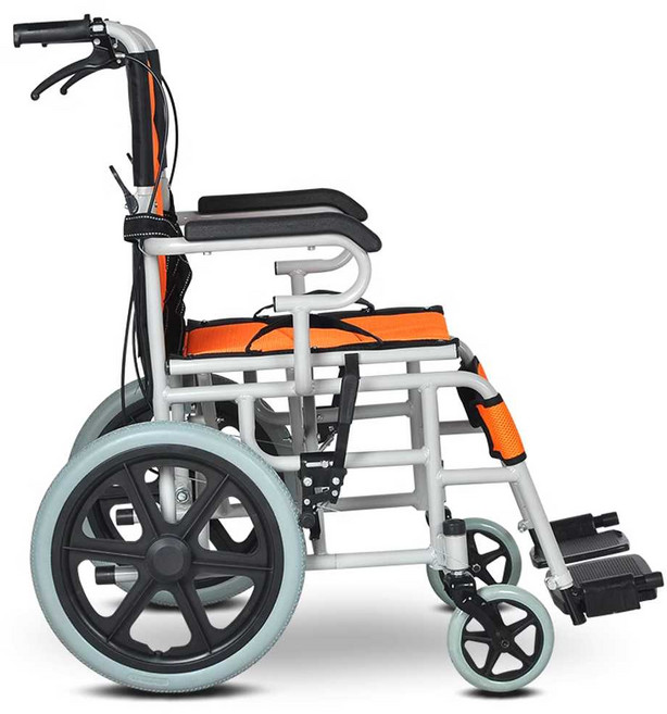 초경량휠체어 12kg 접이식 보행기 여행용 어르신 경량 소형 폴딩 합금 의자 휴대용, 1개