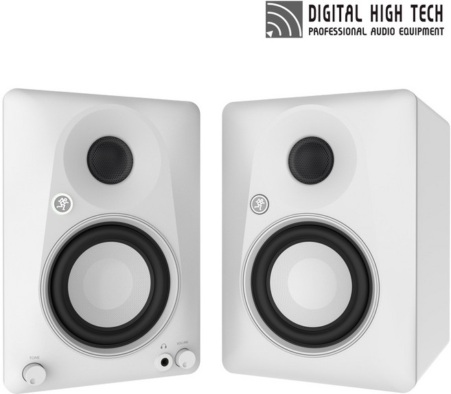맥키 CR4.5 화이트 컴퓨터 PC용 음악감상 홈레코딩용 북쉘프 스피커 세트 스튜디오 모니터 스피커 1조