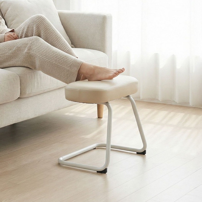 올인홈 책상 발받침대 발판 사무실 스툴 컴퓨터 발받침 다리받침대 풋레스트 스탠드형 3011, 베이지