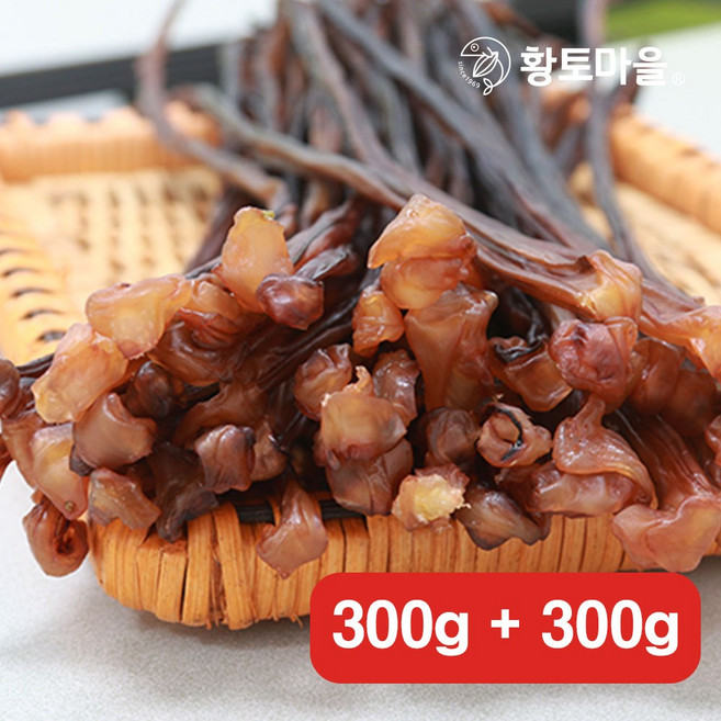 황토마을 국내가공 말랑말랑 오징어다리 장족 300g+300g, 1개