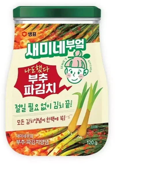 샘표 새미네부엌 부추파김치양념 120g 샘표 새미네부엌 부추파김치양념, 1개