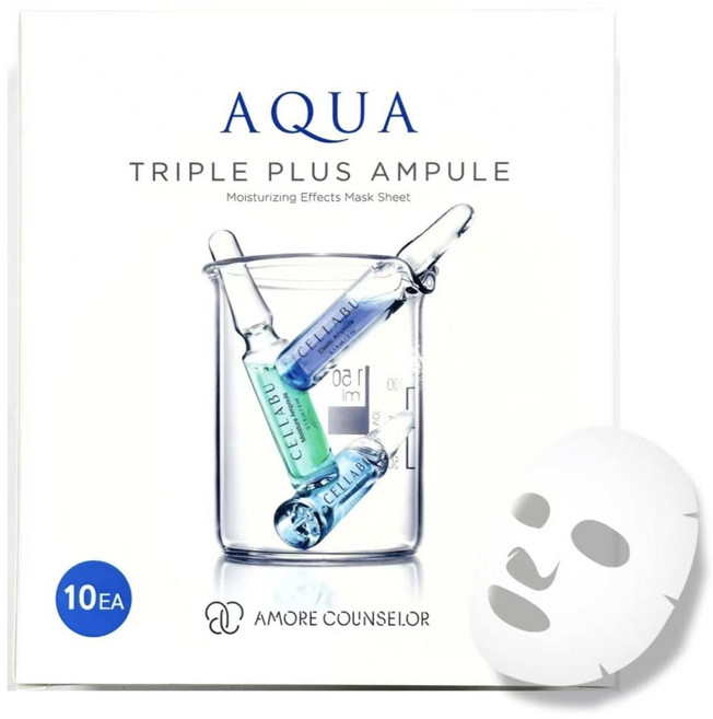 아모레 셀라뷰 아쿠아 트리플플러스 앰플마스크팩시트 10매 / 미백주름개선화장품, 10개입, 1개