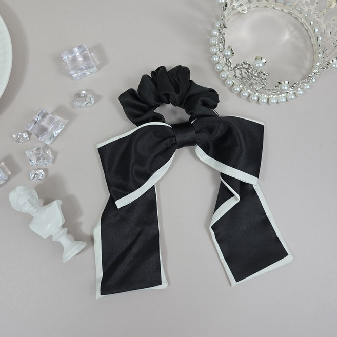 새틴 리본 곱창 공단 소녀룩 헤어링 머리끈 스크런치