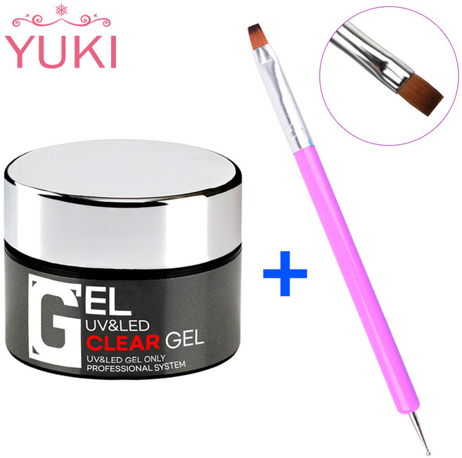 유키 크림 쏙오프클리어젤 10g 대용량 + 듀얼브러쉬 세트, 1세트, 유키 크림 클리어젤 10g + 듀얼브러쉬 세트