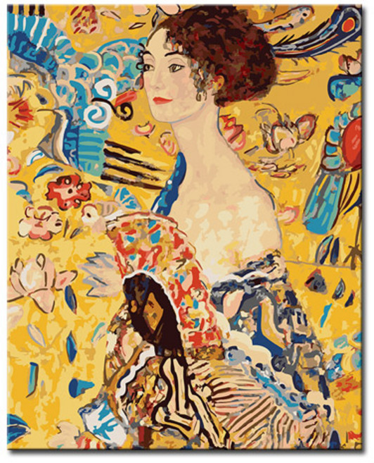 명화그리기 DIY 유화 세트 그림 액자 해바라기 아트홀릭, F48_클림트의 부채를 든 여인, 1개