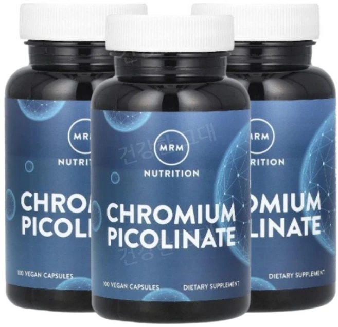 MRM Chromium 크롬 크로뮴 피콜린산 200mcg 100캡슐 3개 피콜리네이트, 100정, 100정 - 쿠팡