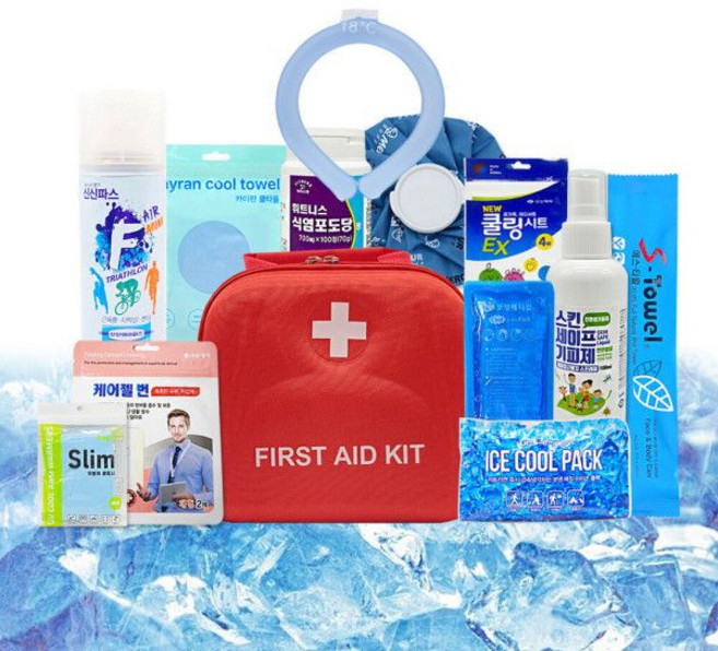 폭염응급키트 10종구성 여름 온열 질환 무더위 대비용품 여름대비 폭염주의보 응급 키트 비상가방