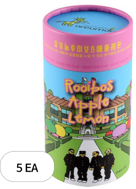 아름드레 세계속의 한국 지관 유기농 루이보스 애플레몬티, 70g, 5개, 1개입