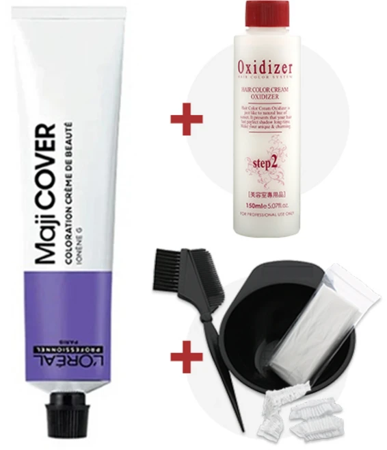 (산화제+시술도구)로레알 마지커버 50ml, 5 밝은 갈색, 1개 - 쿠팡