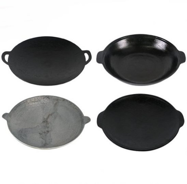 국내산 무쇠 솥뚜껑불판 가마솥뚜껑 구이판 미니가마솥 전골냄비 무쇠불판 인덕션용 인덕션겸용 삼겹살팬 모음36 40 44cm, 1개