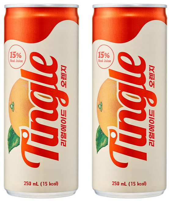 Tingle 리얼에이드 오렌지 프리미엄 과즙 탄산음료, 250ml, 6개