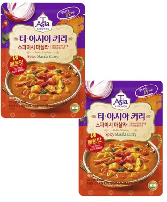 샘표 티아시아 스파이시 마살라 커리 분말, 2개, 100g