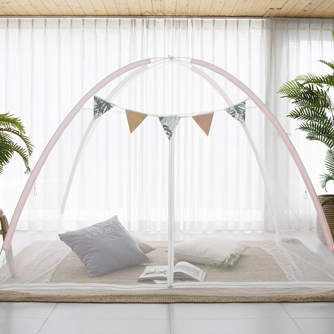 다샵 1초완성 원터치 텐트형 모기장, 핑크뮬리