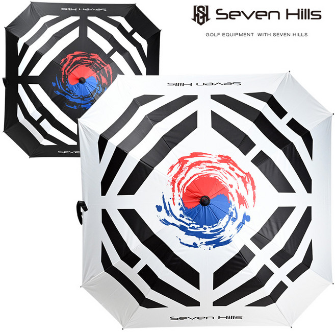 세븐힐스 태극기 UV차단 경량 골프우산 대형우산 대량구매시 로고가능, 화이트, 화이트, 1개
