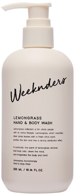 [본사정품] 위켄더스 레몬그라스 핸드&바디 워시 300ml, 1개