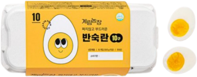 계림농장 짜지않고 부드러운 반숙란, 1개, 10구