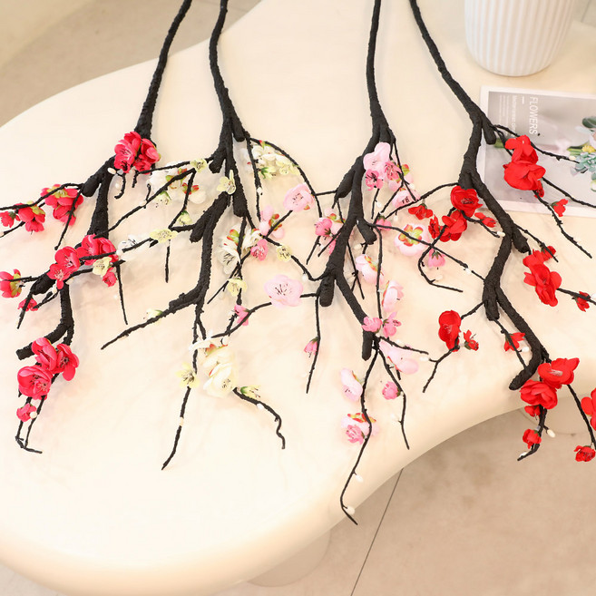 인테리어 봄꽃 매화 조화 인조 꽃 나뭇가지 매화가지 4P세트, 매화가지 뷰티 4P 세트, 1개