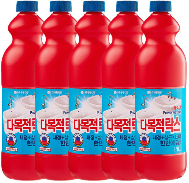 홈스타 파워액션 다목적 락스, 1000ml, 5개
