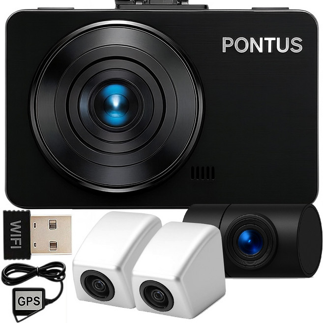 전국무료출장장착+3년무상AS 폰터스 4채널 고화질 FULL HD 녹화 블랙박스 128G 좌우 방수카메라 외부장착 + 와이파이 + 외장 GPS (ADAS 지원), 4채널 외장카메라+와이파이+외장GPS+무료장착, 128GB