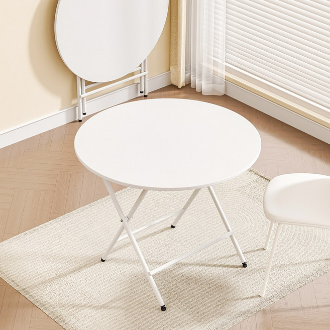 하이피러브 다용도 접이식 식탁 테이블, 2인용, 화이트C