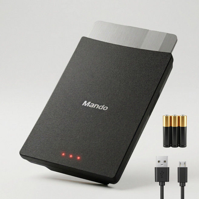 (무료개통) 무선 건전지전원 하이패스 단말기 HL- AP350S, 블랙, 단말기 + 거치대 + USB케이블 + 건전지3개