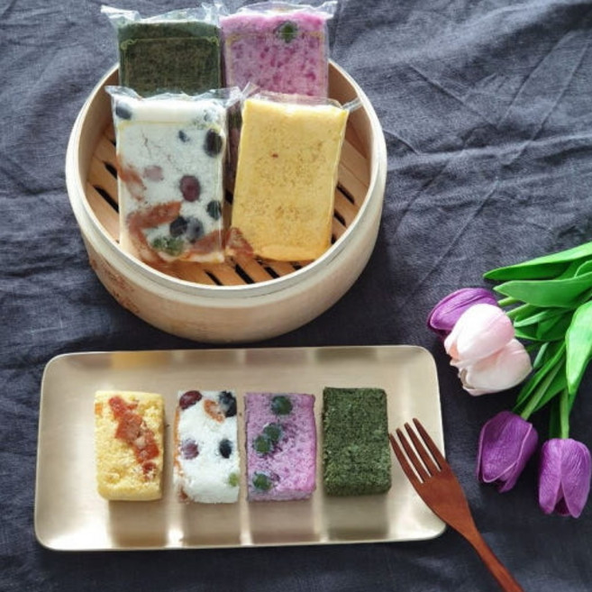 백설기/카스테라 영양간식 [한입떡 식사대용떡 간식떡 낱개떡 아침떡 개별떡 포장떡] 콩 백설기, 120g, 10개