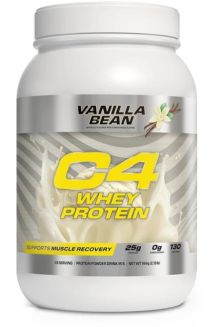 Cellucor C4 유청 단백질 파우더 바닐라 빈 - 25g 설탕 0g 1회 제공량당 130칼로리 근육 회복 지원 28회 분량 운동 후 프리미엄 319844, 28 Servings (Pack of 1), Vanilla, 966g - 쿠팡