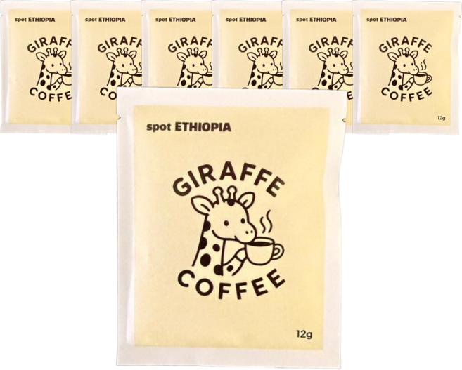 지라프커피 에티오피아 스페셜티 티백커피 싱글오리진 예가체프 G1, 1세트, 7개입, 12g
