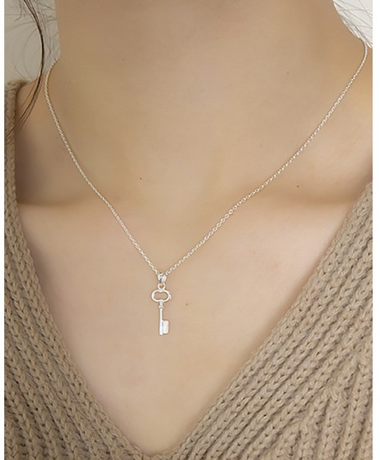 모두디자이너 실버925 시크릿 심플 라인 열쇠 목걸이 03