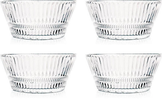 글리츠 디저트 샐러드볼 유리볼 11cm, 4개, 투명