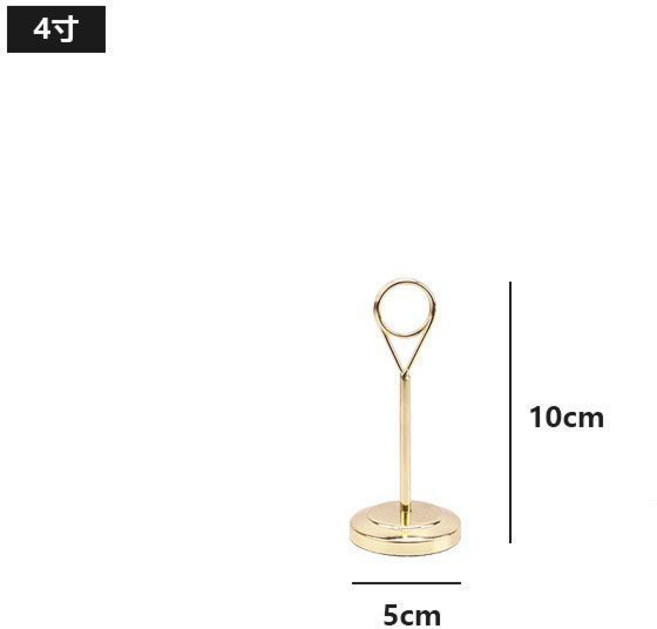 桌卡 席位卡 臺號牌 婚禮 宴席 餐廳 桌面展示牌 10cm, 1個, 金色水滴款, 高度35cm