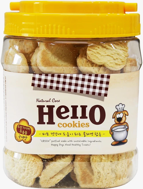 네츄럴코어 반려견간식 헬로 피모쿠키, 1개, 피부기능성, 600g - 쿠팡