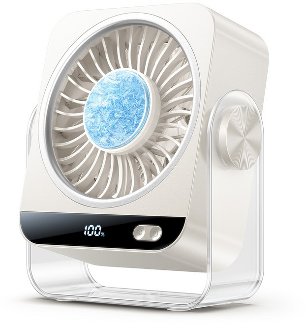 KIMMOO 저소음 BLDC 냉각 벽걸이형 탁상형 선풍기 써큘레이터 199단 3600mAh 대용량 배터리 LED USB-C, 화이트, K818