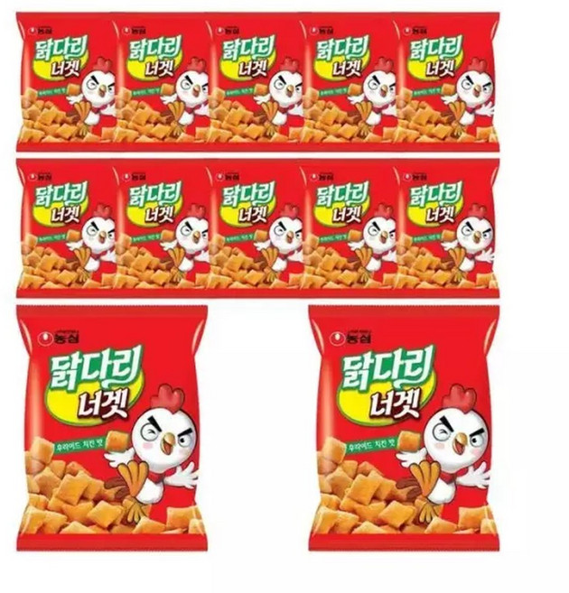 농심 닭다리 너겟 후라이드 치킨 맛 45g 12개