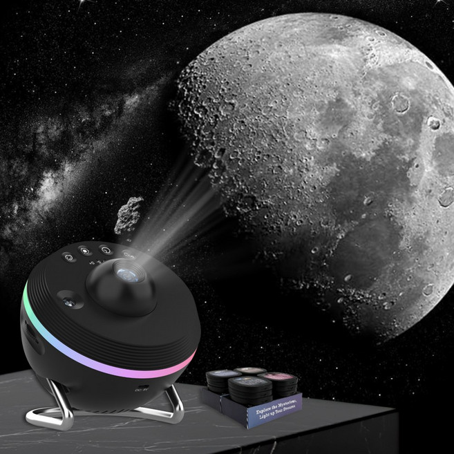 고화질 우주 별자리 무드등 빔 프로젝터 천장 조명, 고급 우주무드등 - 화이트