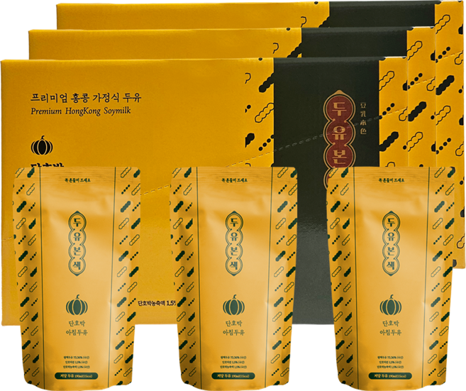 두유본색 식사대용 국산콩 무가당 단호박 두유, 30개, 190ml