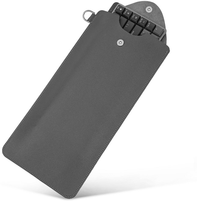 GeekriaDirect 초슬림 키보드 운반 케이스 MelGeek O2 Flow Lite 84 LOFREE Flow84 호환 비건 가죽 보호 여행 가방(다크 그레이), 다크 그레이, 1개