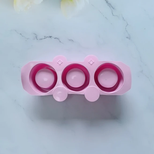 다육식물 화분용 실리콘 몰드 DIY 공예 촛대 미니 점토 3구 원형, 01 014purple