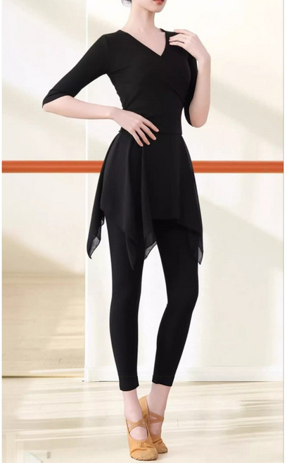 홀리고 쉬폰 언발 힙커버 댄스 스커트 밴딩형 -엉덩이*Y존가리개-