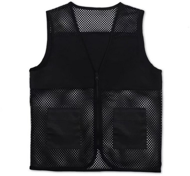 KPG 포켓 안전 조끼 작업복 V005, 블랙, 1개